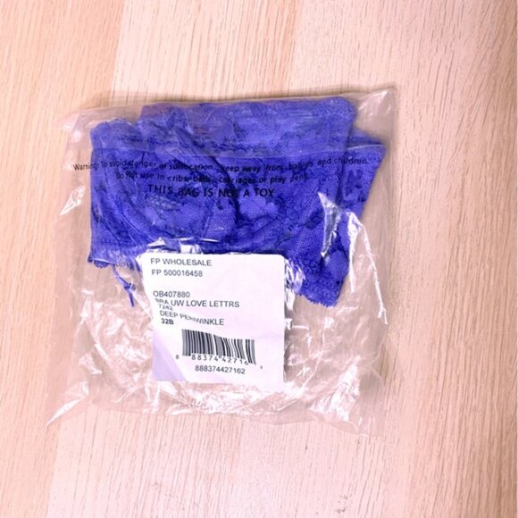 Free People | Love Letters Convertible Bra Purple Periwinkle 32B New Lingerie - Picture 12 of 14